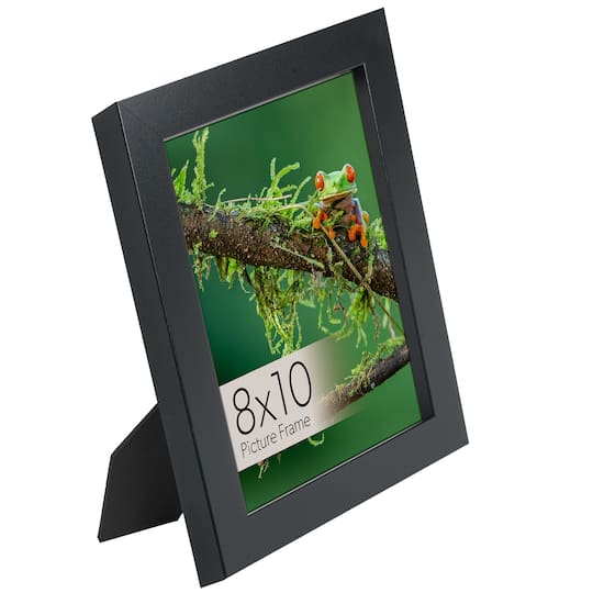 WallsThatSpeak Black Picture Frame with Easel and Glass